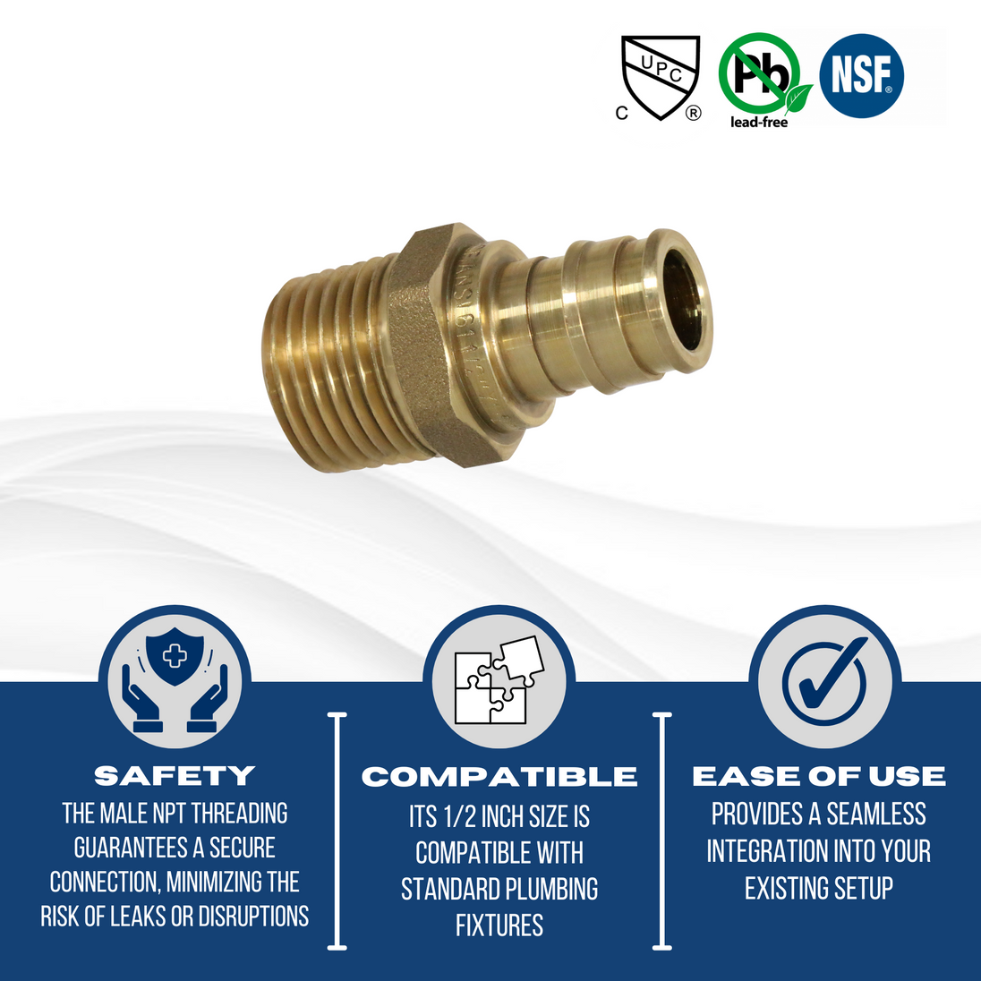1/2 Inch Pex-A Expansion Male NPT