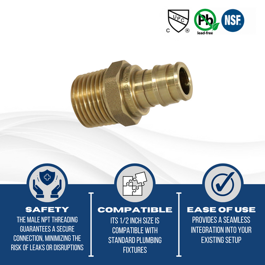 1/2 Inch Pex-A Expansion Male NPT