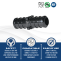 1/2 Inch PEX-B Barb Crimp Poly Alloy Coupling