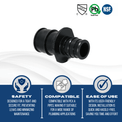 Pex-A Expansion 3/4 Inch x 1 Inch Coupling Poly