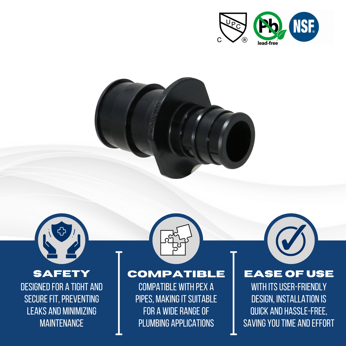 Pex-A Expansion 3/4 Inch x 1 Inch Coupling Poly