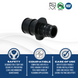 Pex-A Expansion 3/4 Inch x 1 Inch Coupling Poly