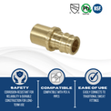 1/2 Inch Pex-A Expansion Male Sweat Adapter