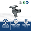 Pex-A Expansion 1/2 Inch x 1/4 Inch OD Compression Angle Stop Valve