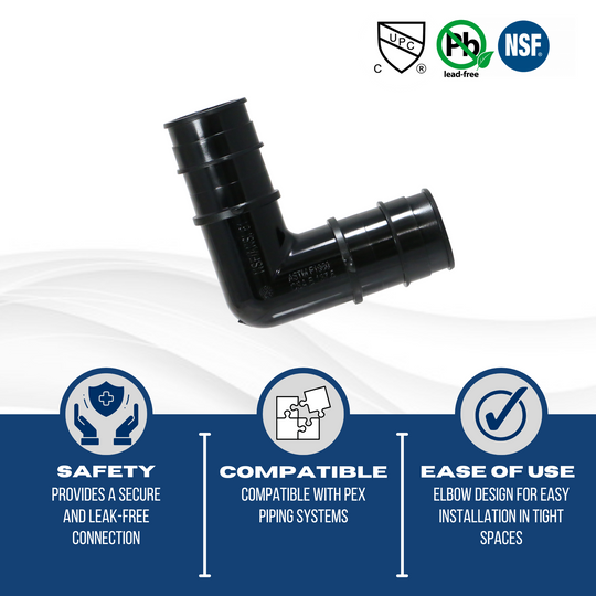 1 Inch Pex-A Expansion Elbow Poly