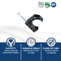 3/4 Inch J-Hook with Nail For Pex Tubing Pipe Support
