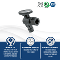 Pex-A Expansion 1/2 Inch x 3/8 Inch OD Compression Angle Stop Valve