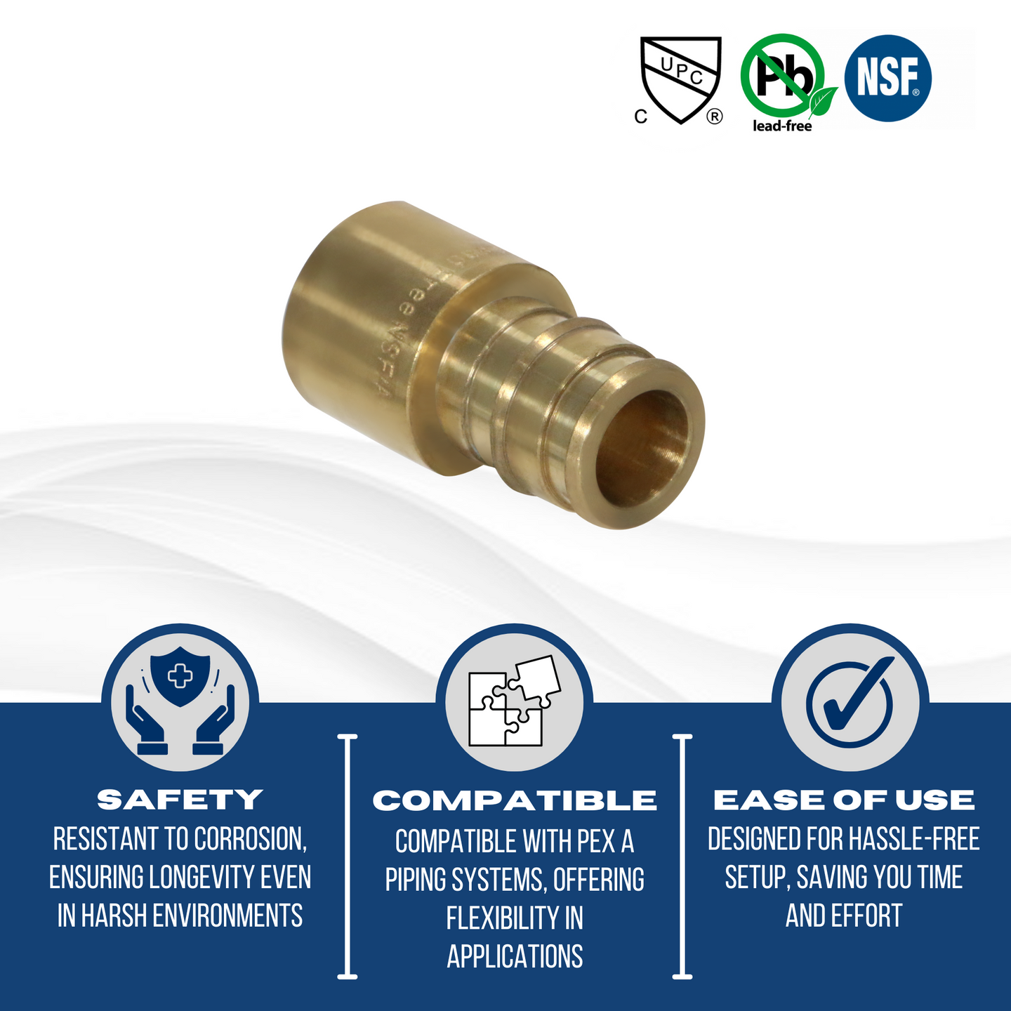 1/2 Inch Pex-A Expansion Female Sweat Adapter