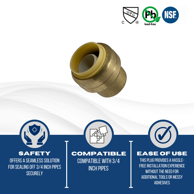 3/4 inch Push-to-Connect End Cap