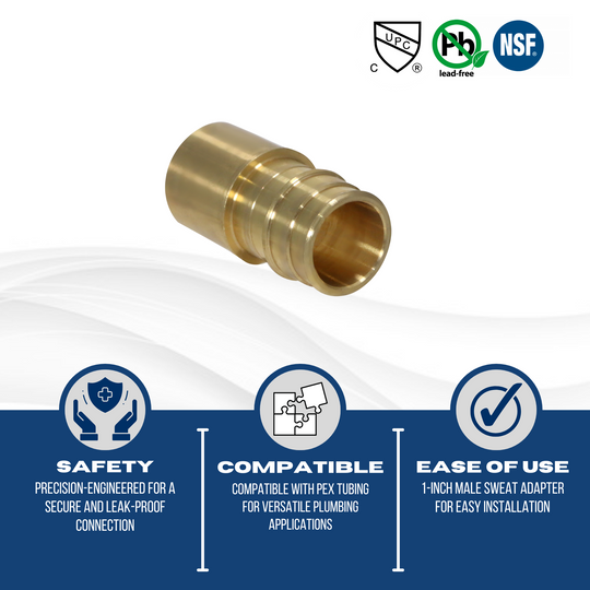 1 Inch Pex-A Expansion Male Sweat Adapter