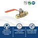 Push-to-Connect 1/2 Inch x 1/2 Inch Ball Valve