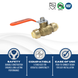 Push-to-Connect 1/2 Inch x 1/2 Inch Ball Valve