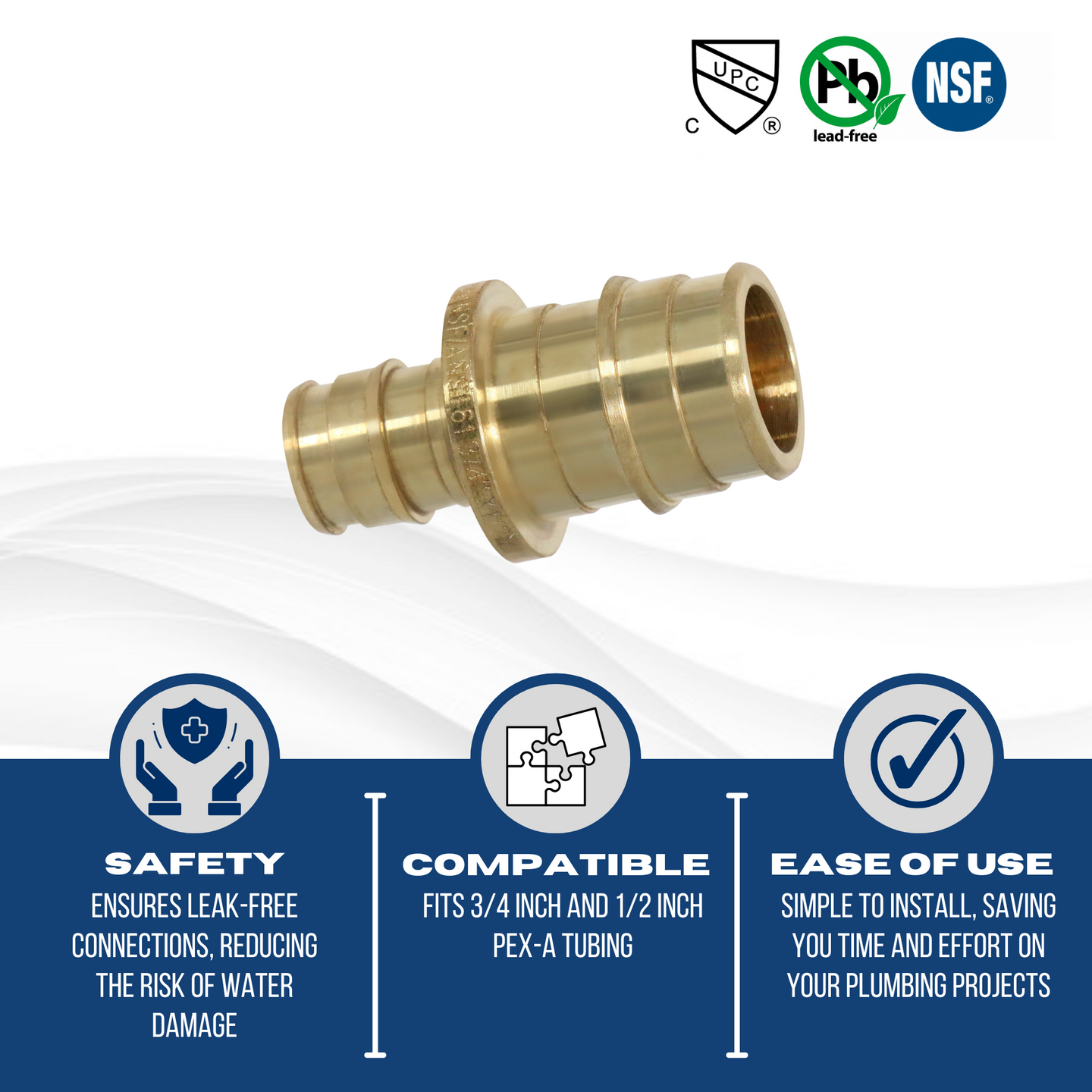 3/4 Inch x 1/2 Inch Pex-A Expansion Reducing Coupling