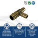 3/4 Inch x 1/2 Inchx 1/2 Inch Pex-A Expansion Tee