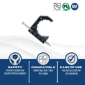 1 Inch J-Hook with Nail For Pex Tubing Pipe Support