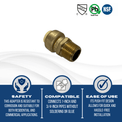 Push-to-Connect  1/2 Inch x 1/2 Inch Male Adapter