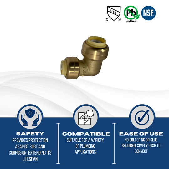 1/2 inch x 3/8 inch Push-to-Connect Elbow