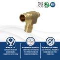 3/4 Inch x 1/2 Inchx 3/4 Inch Pex-A Expansion Tee