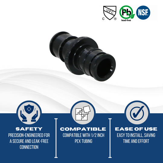 1/2 Inch Pex-A Expansion Coupling Poly