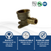Pex-A Expansion 1/2 Inch x 3/4 Inch FNPT Drop Ear Elbow