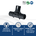 1 Inch PEX-B Barb Crimp Poly Alloy Tee