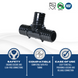 1 Inch PEX-B Barb Crimp Poly Alloy Tee
