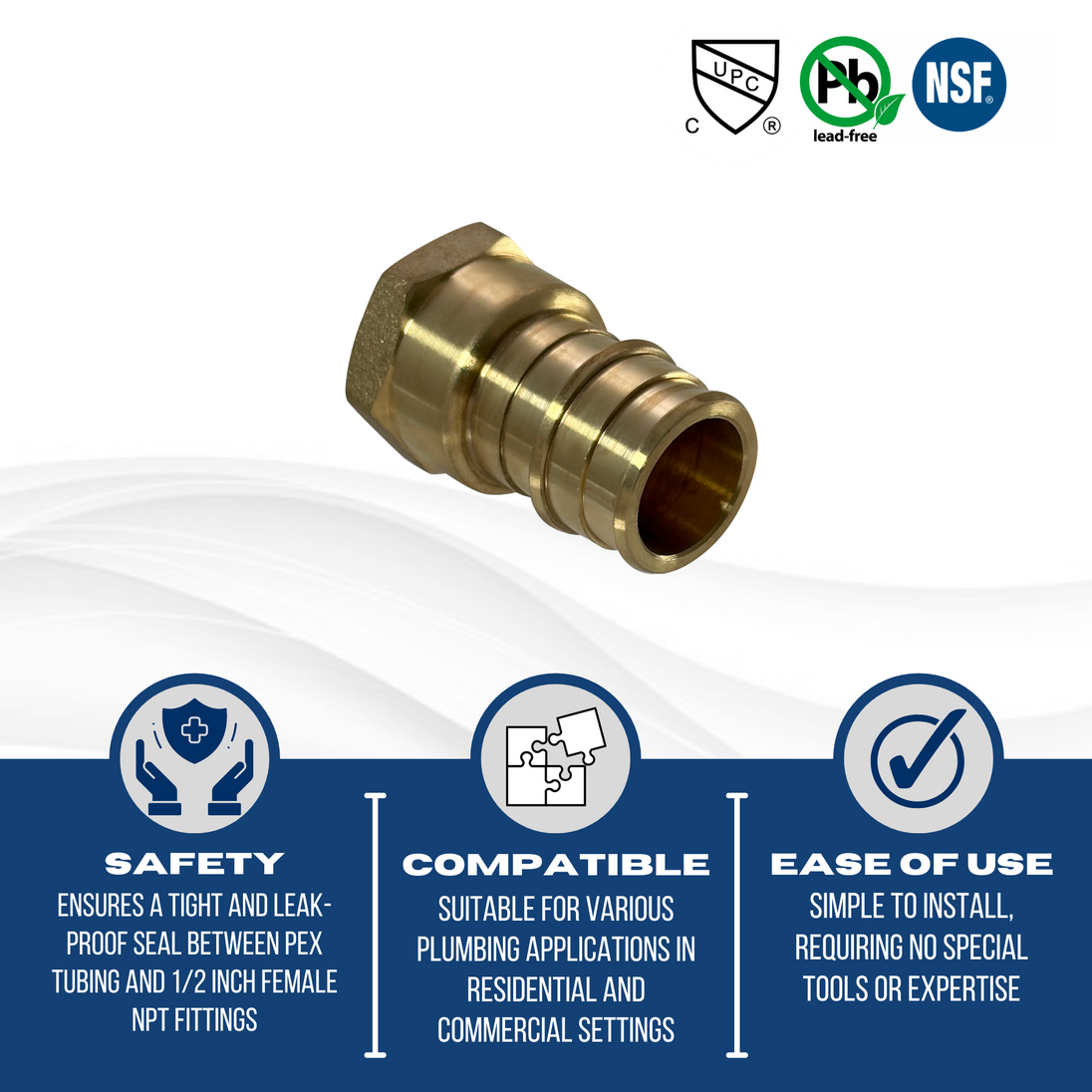 Pex-A Expansion 3/4 Inch x 1/2 Inch Female NPT