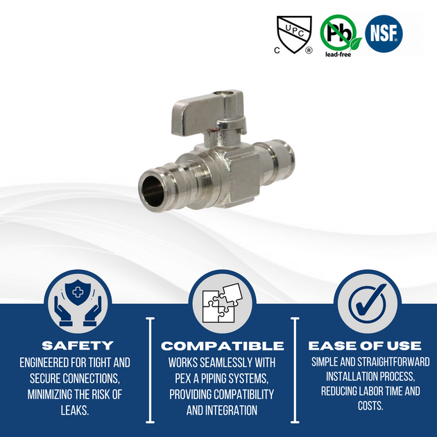 1/2 Inch Pex-A Expansion Mini Straight Valve