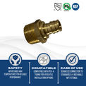 Pex-A Expansion 1/2 Inch x 3/4 Inch Male NPT