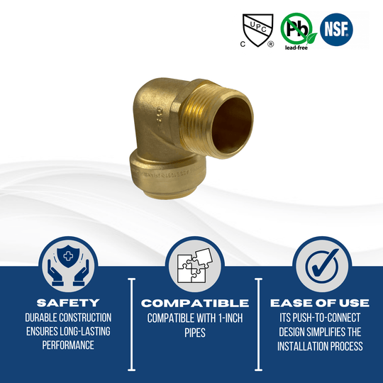 1 inch Push-to-Connect Male Elbow