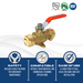 3/4 Inch Push-to-Connect Ball Valve with Drain and Drop Ear