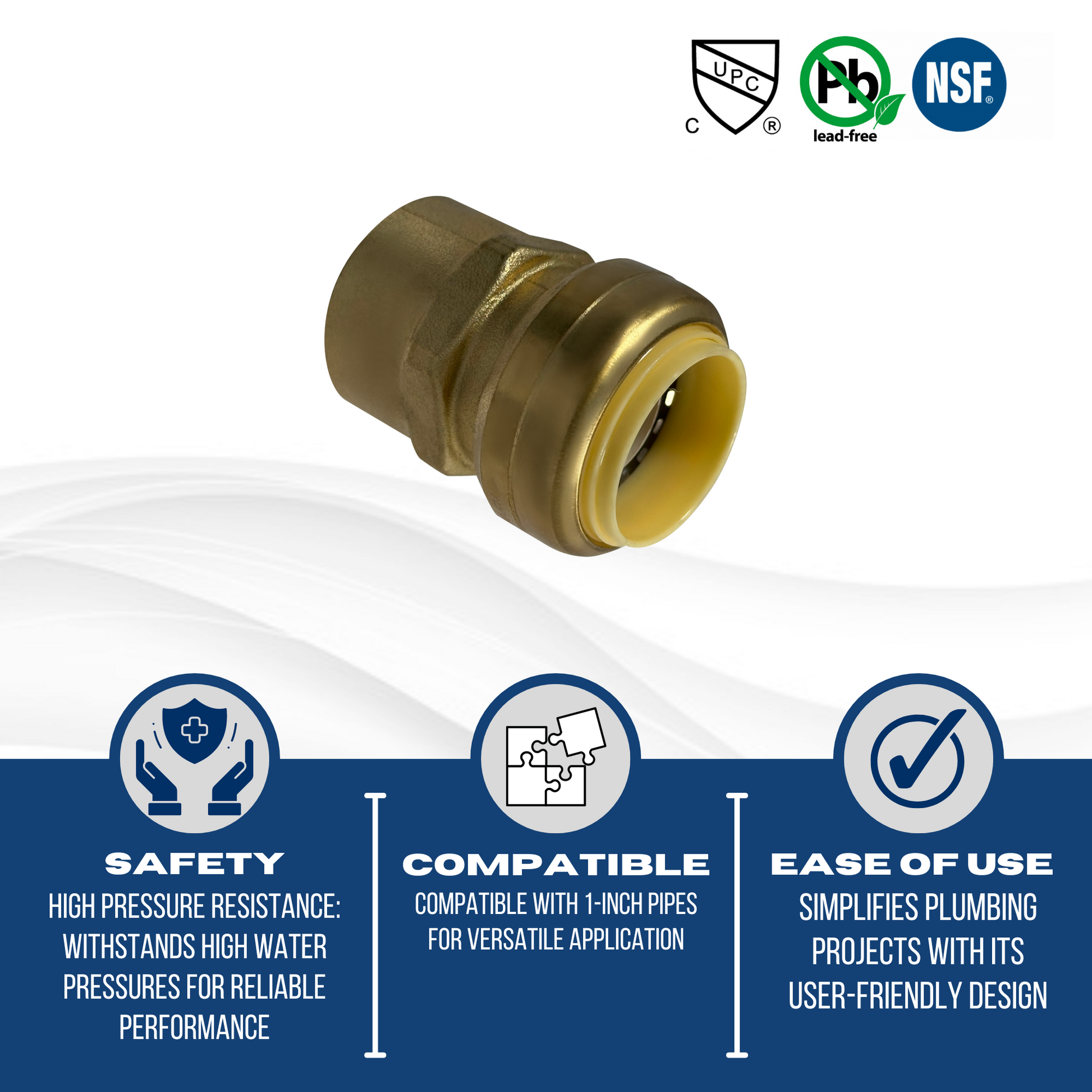 Push Fit Female Adapter Measuring 1/2 inch Push Fit Adapter Specifically Push Fit Female Adapter