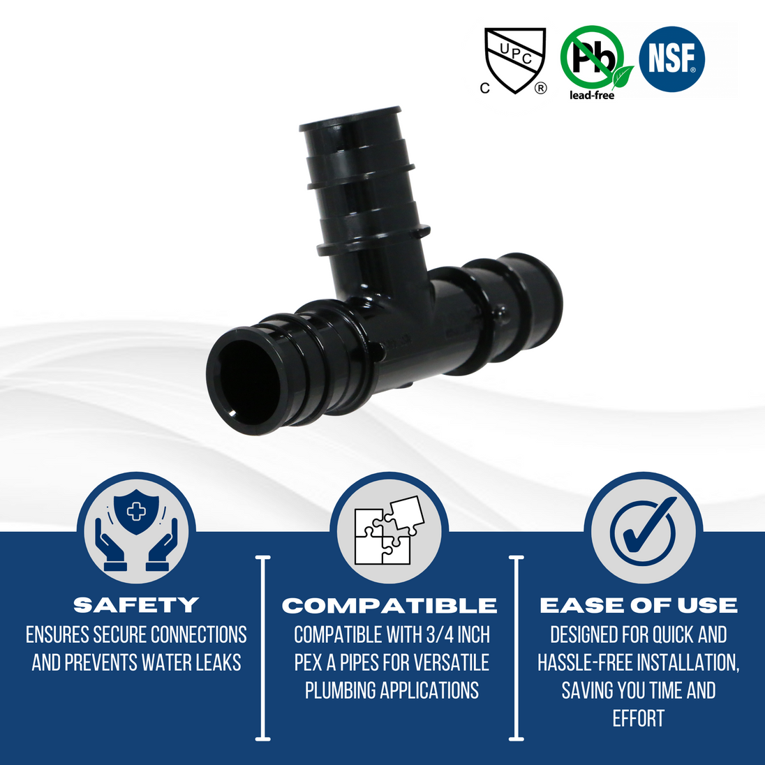 3/4 Inch Pex-A Expansion Poly Tee