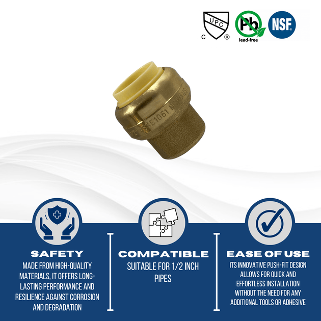 1/2 inch Push-to-Connect End Cap