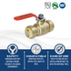 Push-to-Connect 1 Inch x 1 Inch Ball Valve