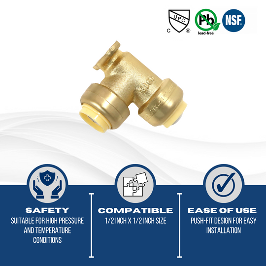 Push-to-Connect 1/2 Inch Elbow with Drop Ear