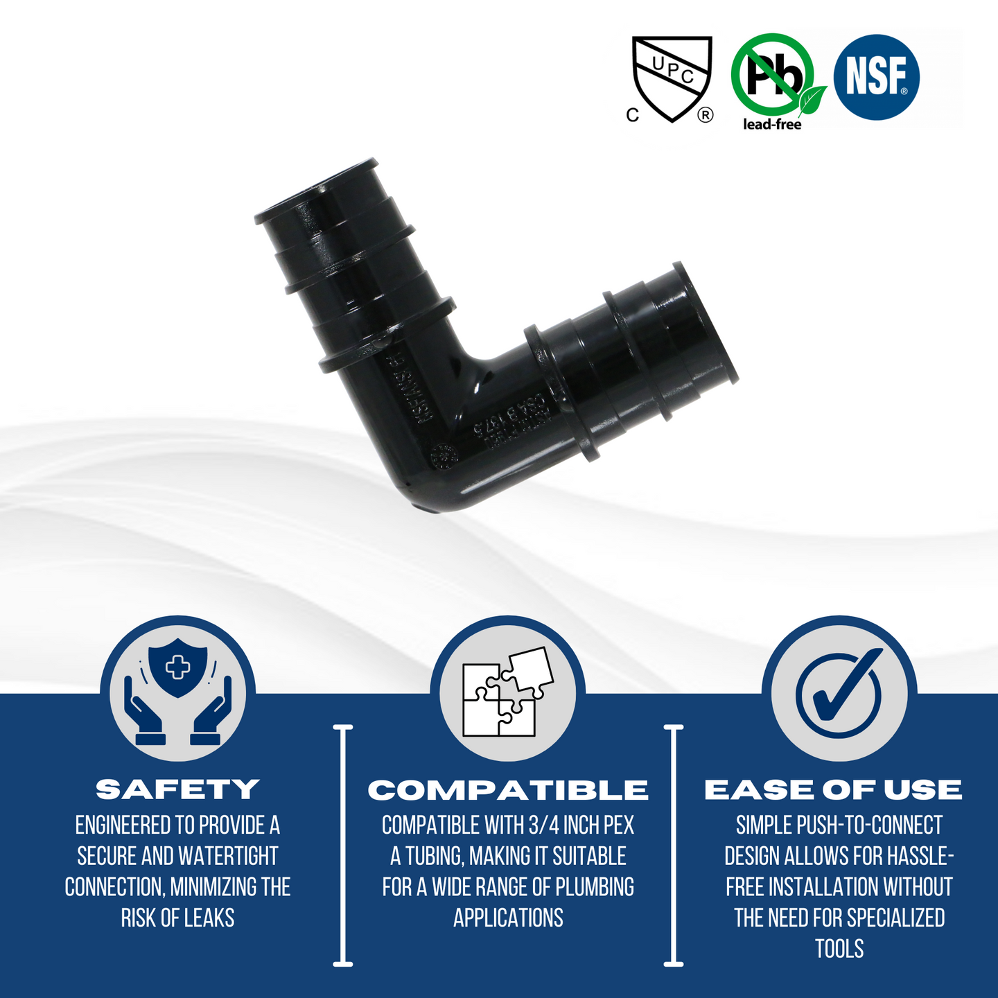 3/4 Inch Pex-A Expansion Elbow Poly