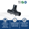 3/4 Inch PEX-B Barb Crimp Poly Alloy Tee