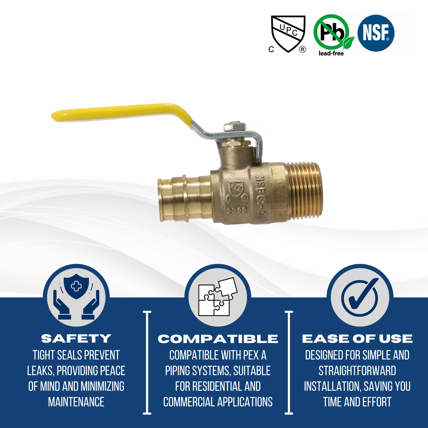 3/4 Inch Pex-A Expansion Male NPT Ball Valve