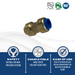 Push-to-Connect 1/2 Inch x 1/2 Inch PB Coupling