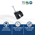 3/8 Inch J-Hook with Nail For Pex Tubing Pipe Support