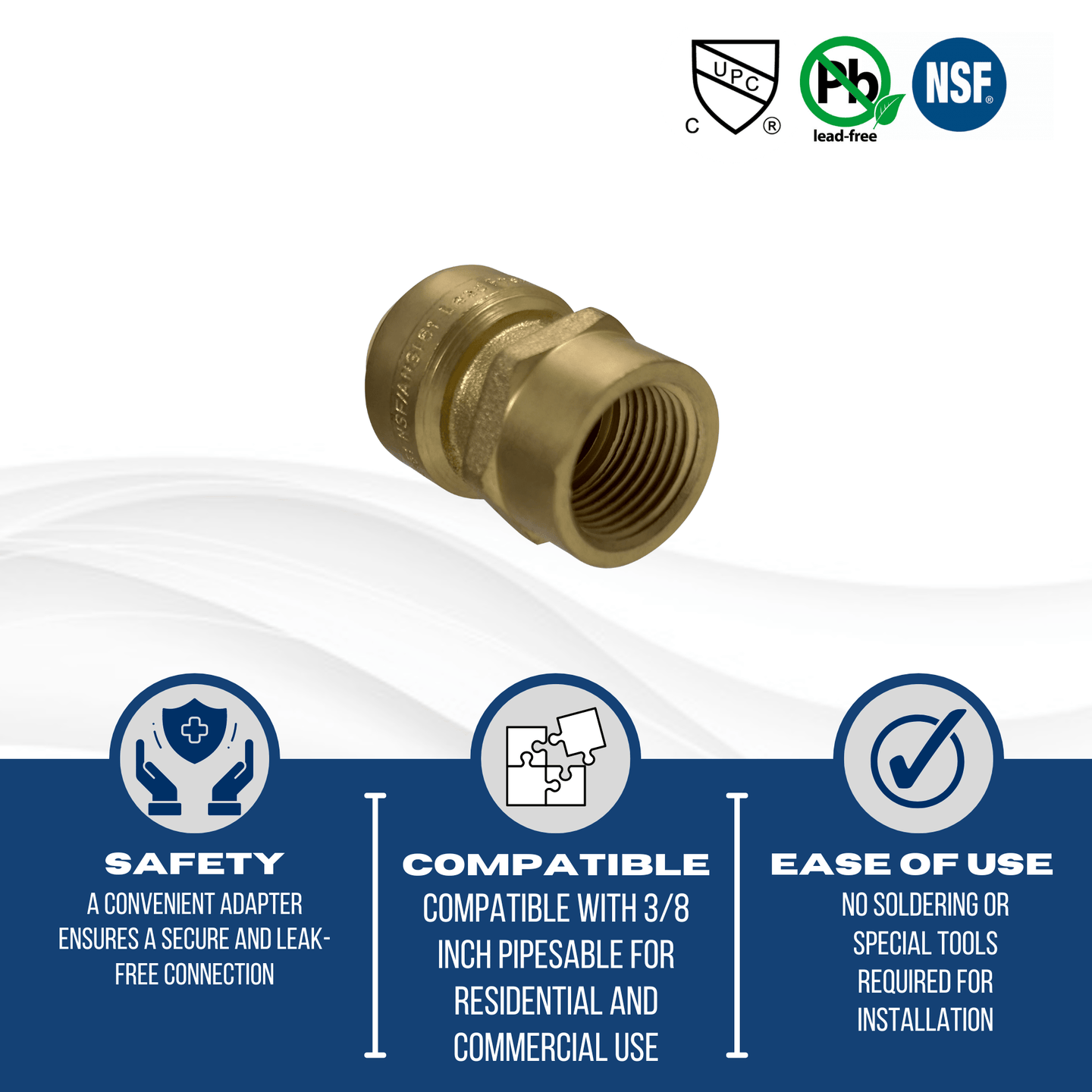 3/8 inch Push-to-Connect Female Adapter