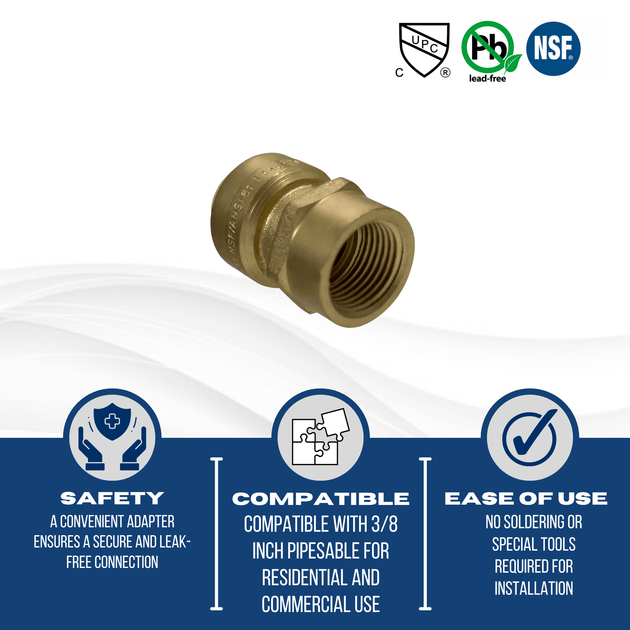 3/8 inch Push-to-Connect Female Adapter