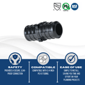 3/4 Inch PEX-B Barb Crimp Poly Alloy Coupling