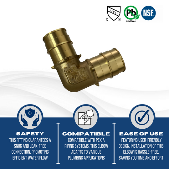 Pex-A Expansion 1 Inch x 1 Inch Elbow