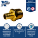 1/2 Inch PEX-B Barb Crimp X 1/2 Inch MALE NPT ADAPTER