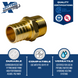 1 Inch PEX-B Barb Crimp X 3/4 Inch MALE NPT ADAPTER