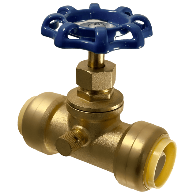 3/4 inch Push-to-Connect Stop Valve with Drain