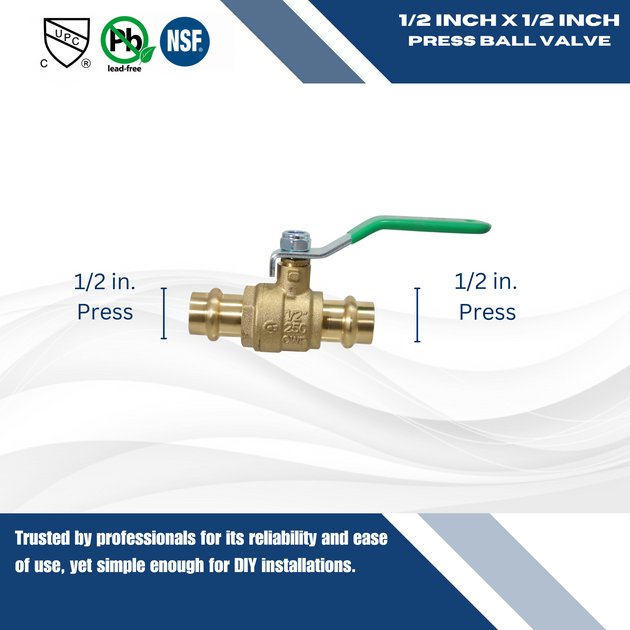 1/2 Inch Press Ball Valve