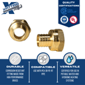 1 Inch PEX-B Barb Crimp X 1 Inch FEMALE NPT ADAPTER